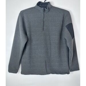Orvis Quarter Zip Pullover Mens Large Gray Fleece‎ Jacket Sporting Traditions